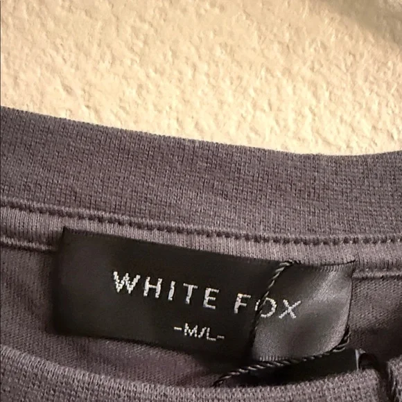 White Fox Boutique Gray Short Sleeve Tee - Picture 4 of 5